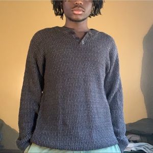 Grey Long Sleeve Thick SweatShirt